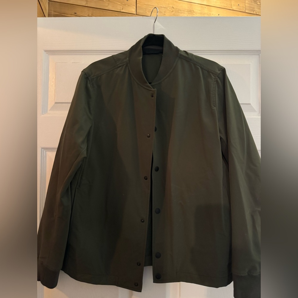 Rag & Bone wind breaker bomber dark green size medium